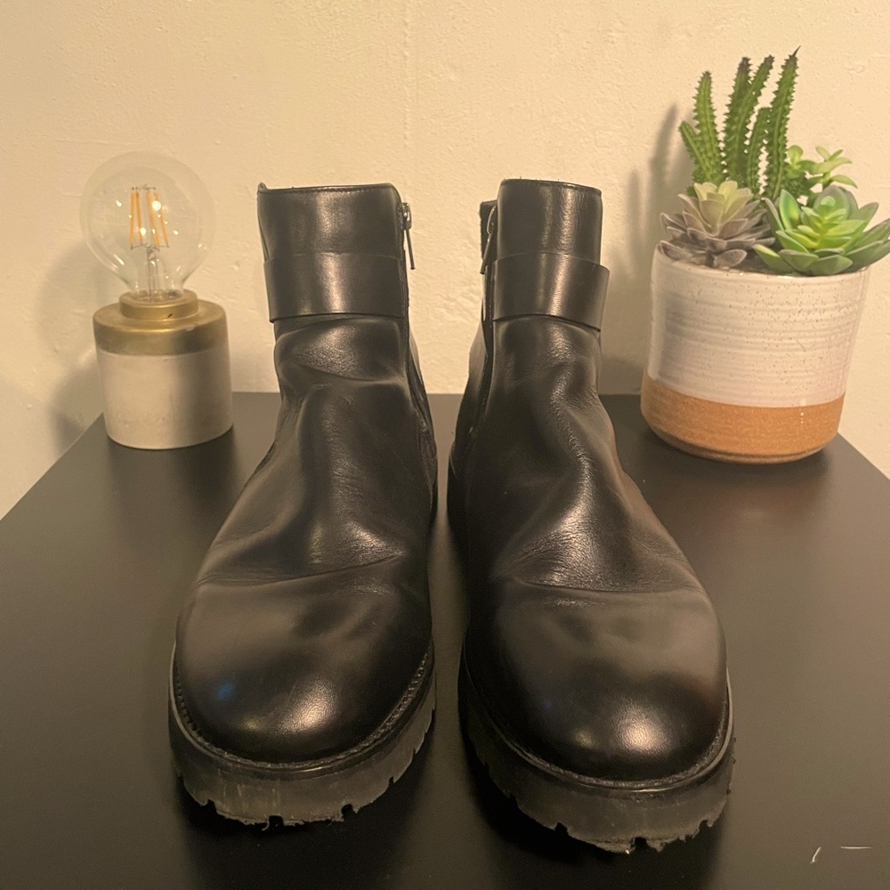 Versace collection Mens black leather boots